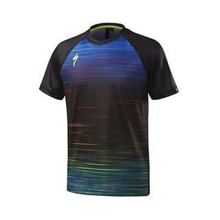 ENDURO GROM COMP SS JERSEY YTH BLKTEAL FADE L